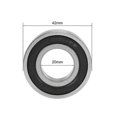thumbnail image 2 of 4pcs 6004-2rs Deep Groove Ball Bearing 20x42x12mm Double Seal Rubber And Chrome Steel, 6004rs Sealed Deep Groove Ball Bearing, 2 of 3