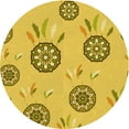 thumbnail image 1 of Ahgly Company Indoor Round Patterned Rubber Ducky Yellow Area Rugs, 8' Round, 1 of 6