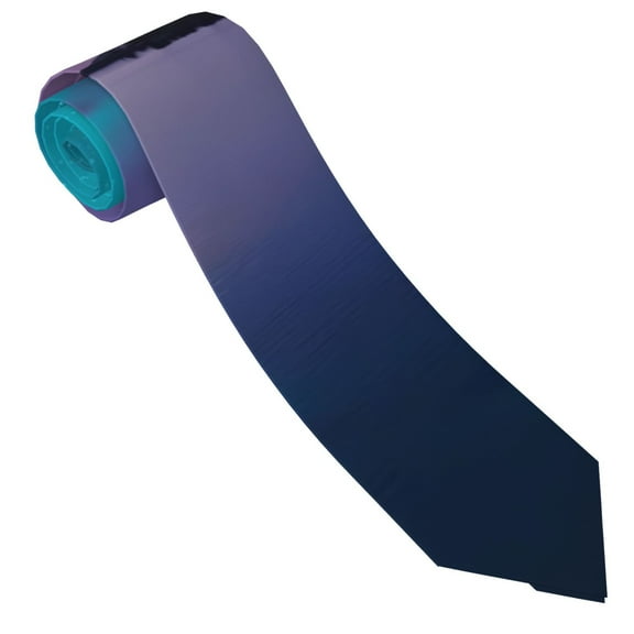 Xecao Night At Lake Aurora Print Tie For Men Necktie Woven Jacquard Neck Ties,Classic Men's Tie