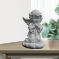 thumbnail image 4 of de hada de resina para niña, estatua blanca, adornos de Rezudándose Zulema Estatua del titular de la vela, 4 of 8