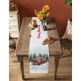 thumbnail image 5 of Red Truck Christmas Burlap-Cotton Table Runner 108 Inches Long,Xmas Tree Snowflake Farmhouse Table Runners,Outdoor Dining Tablecloths Decor for Baby Shower Party Wedding 13x108, 5 of 9
