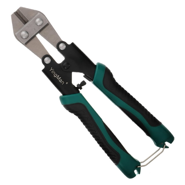 EIGTHTAILMini Bolt Cutter with Recess and Spring Bolt Cutters with Comfortable Soft Grip Security Lock Steel Cutter for Wire Cables Chains Small Screws