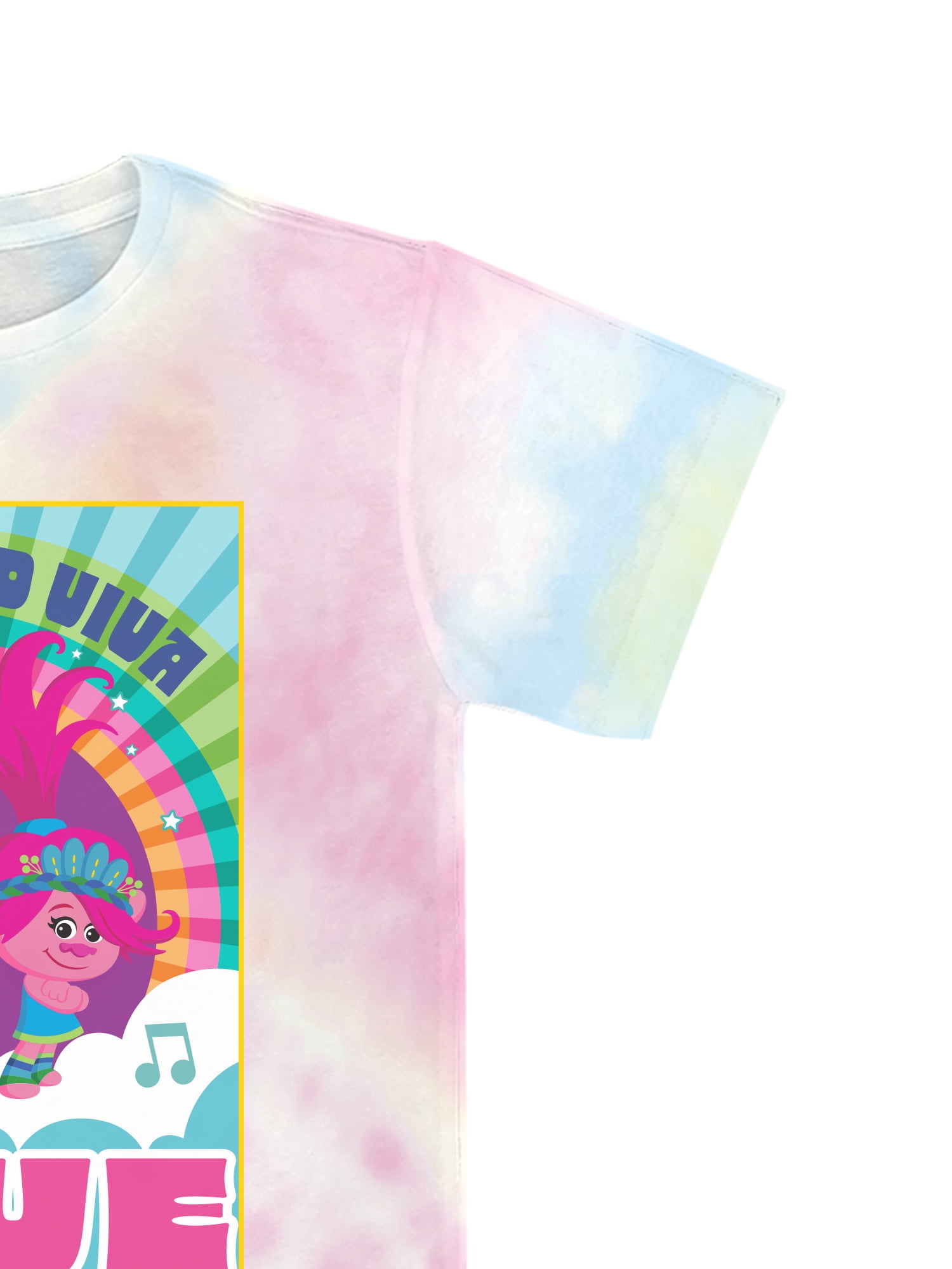 Universal Girls Trolls Love Poster, Crew Neck, Short Sleeve, Graphic T-Shirt, Size 4-16