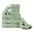 thumbnail image 2 of BNM Turkish Cotton Heavyweight 12 Piece Towel Set, Olive Green, 2 of 5