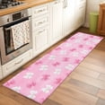 thumbnail image 2 of Pink White Bow 2'x6' Runner Rugs for Hallway Kitchen Bedside Non Slip Washable, Modern Art Watercolor Bowknot Entryway Rug Runners with Rubber Backing, Long Carpet Runner for Laundry Room, 2 of 8