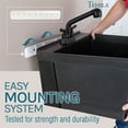 thumbnail image 3 of Tehila Wall Mounted Black Utility Sink with Matte Black Finish Pull-out Faucet, 3 of 9