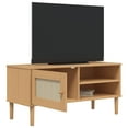 thumbnail image 4 of vidaXL TV Stand SENJA Rattan Look Black 41.7"x15.7"x19.3" Solid Wood Pine, 4 of 9