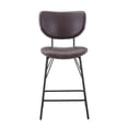 thumbnail image 3 of Jofran Owen Contemporary Modern Faux Leather Split-Back Upholstered Counter Height Barstool (Set of 2), 3 of 11