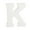 K, variant on 12 Pack: 4.75" White Wood Letter by Make Market