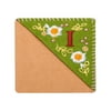 Uxcell Embroidered Corner Bookmark Cute Flower Stitched Triangle Book Page Mark for Book Lover Teacher Green Letter I