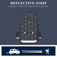 thumbnail image 5 of FORMRS Kids Backpack for School Unisex 17" Casual Bookbag Travel Daypack with Compartment Pockets, Black Cartoon Robot Pattern, 5 of 7