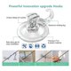 thumbnail image 2 of Large Transparent Reusable Heavy Duty Vacuum Suction Cup Hook, 2 of 5