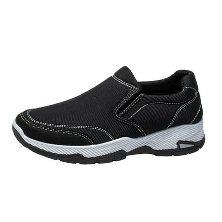KELINFONG Mens Arch Support Slip on Canvas Loafers Outdoor Casual Non Slip Sneakers Flats Walking Boat Shoes