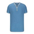 thumbnail image 4 of bnaln Mens Classic Henley Shirts Short Sleeve V Neck T-Shirt Casual Soft Shirt Summer Daily T-Shirts Polos Shirts, 4 of 5