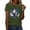 Army Green, variant on Women's Patriotic Chicken Graphic Tee Cute 4th of July Party in the USA T-Shirt Casual Summer Top