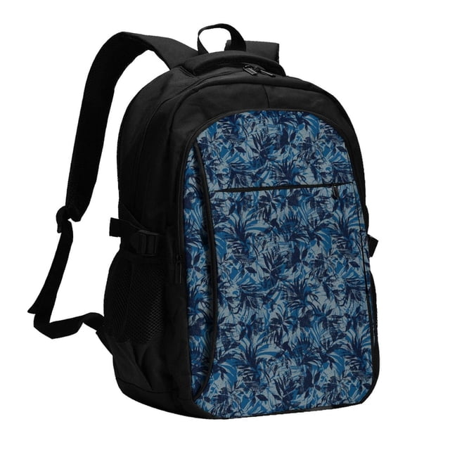 Balery Hawaiian Style Mochila con carga USB para hombre y mujer - Mochila impermeable y antirrobo para laptop con puerto USB para viajes, trabajo