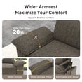 thumbnail image 6 of Sophia&William Sectional Sofa Sets, Oversized Cloud Couch Sofa Set 5-Seater Chenille Modular Sofa with 5 Pilliows & Deep Seat for Living Room, Ash Gray, 6 of 11