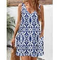 thumbnail image 4 of Zeagoo Women's Casual Tshirt Dress with Pockets Summer Flowy Beach Dresses V Neck Women Sleeveless Tank Dress Short Mini Sundresses, 4 of 6