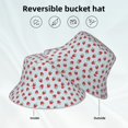 thumbnail image 5 of Daiia Hand Drawn Strawberry Pattern Bucket Hat - Trendy Cotton Sun Hat for Beach, Golf, Fishing - Fun Outdoor Vacation Boonie for Men and Women, 5 of 9