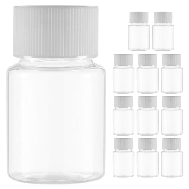 Miangastore 12 Pcs Flacon à Pilules 30ml Vide avec Bouchon Flacon de Rangement pour Pilules Flacon de Médicaments