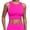 Hot Pink, variant on Tank Tops for Women Racerback Open Back Round Neck with Padded Design Soft Stretchy Daily Layering Exercise Casual Outings Summer Crop