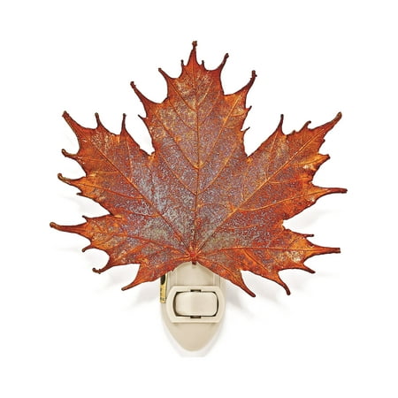 - Iridescent Copper Dipped Sugar Maple Leaf Nightlight (4.5x2mm)