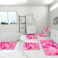 thumbnail image 5 of 6-Piece Mixed Color Bathroom Rug Set, Soft Water Absorbent Non-Slip Toilet Mats, Washable Plush Velvet Fleece, Modern Whole Room Decor, 5 of 7