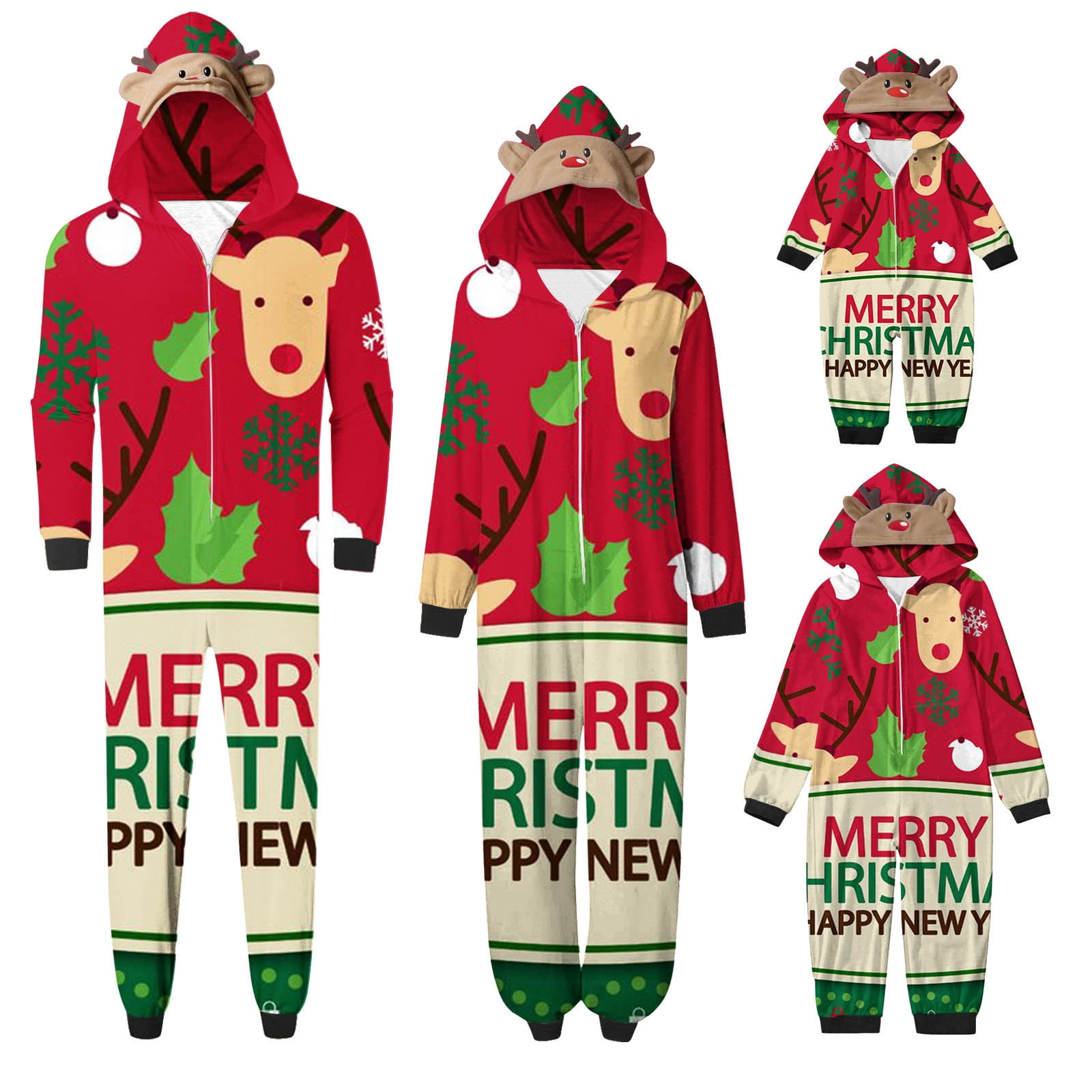 Combinaison De Neige Bébé Noël – Grenouillère Polaire Rouge à Capuche – Motifs Flocons De Neige – Taille 3 à 12 Mois - 3