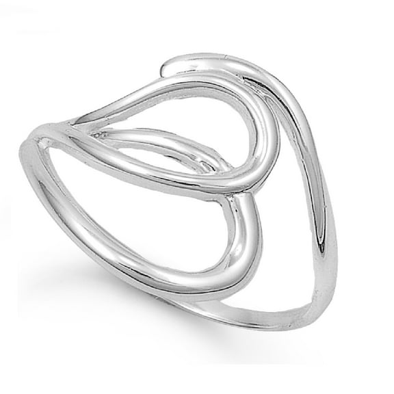 925 Sterling Silver Strengthened Bond Heart Ring Size 6