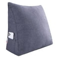 thumbnail image 5 of WOWMAX Reading Pillow Bed Wedge Large Adult Backrest Lounge Cushion with Pocket Firm Back Support for Sitting Up in Bed Couch Without arms for GERD Heartburn Dark Grey 23.5 Inches, 5 of 7
