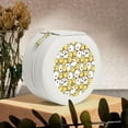 thumbnail image 6 of Fuzoiu Cartoon Chicken Print Portable Jewelry Box,Round Mini Leather Travel Jewelry Case,Small Travel Jewelry Organizer,Jewelry Holder for Ring Necklace Earring for Women Girls-White, 6 of 7