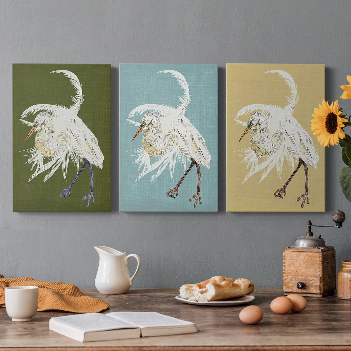 Heron Plumage II Premium Gallery Wrapped Canvas - Ready to Hang - 24 x 36 Each