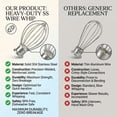 thumbnail image 5 of K45WW Wire Whip Attachment for KitchenAid Tilt-Head Stand Mixer Stainless Steel Whisk Dishwasher Safe, 5 of 8