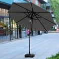 thumbnail image 2 of WestinTrends Paolo 9 Ft Outdoor Umbrella with Base Included, Market Table Umbrella with 18 Inch Fillable Square Base, Gray, 2 of 8