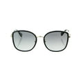 thumbnail image 2 of Gucci Womens UV Protection Oversized Cat Eye Sunglasses Black 56mm, 2 of 3