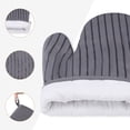 thumbnail image 5 of Unique Bargains 2pcs Silicone and Cotton Heat-Resistant  Oven Mitts Gray 12.6" x 7.1", 5 of 6