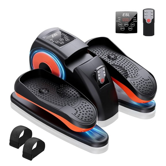 Under Desk Elliptical for Seniors & Home Use with Remote, LCD Display and Safety Straps, Leg Exerciser Machines for Seniors, Ellipse Leg Exerciser with Pedal Straps