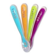 BEABA First Stage Silicone Spoons, Sorbet/Gipsy, 4 Count