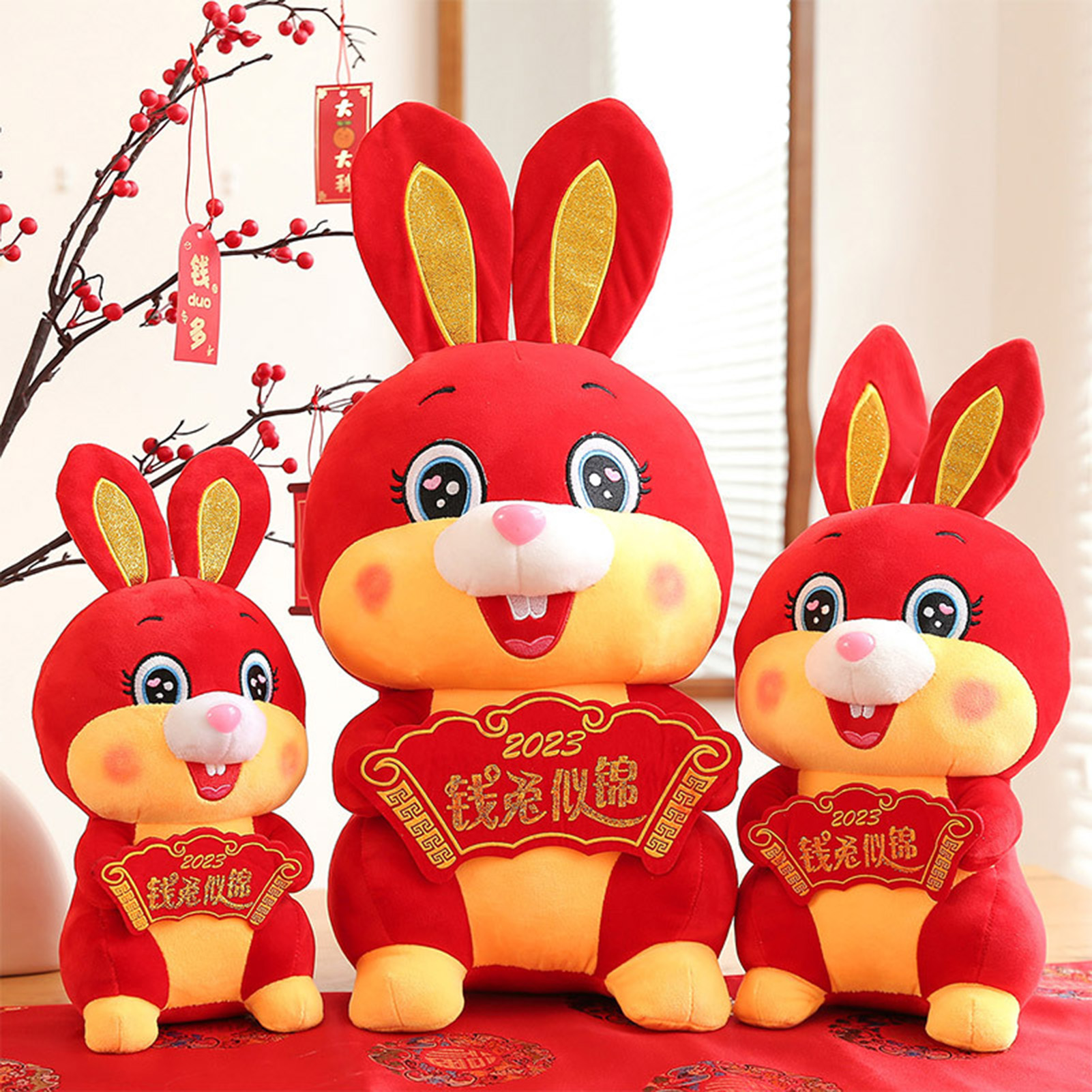 20cm Bing Bunny Plush Doll Red Cloak Hoppity Voosh Rabbit Toy Kids Birthday  Gift