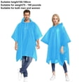 thumbnail image 3 of WWV Waterproof Adult Rain Ponchos Waterproof Thickened Cloak Raincoat Portable Adult Poncho for Outdoor Hiking Cycling Non Disposable Reusable Blue, 3 of 8