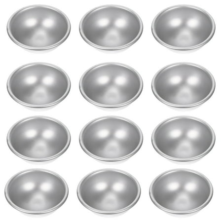 

NUOLUX 12Pcs Creative Bath Salt Molds Semicircular Ball Moulds Aluminium Alloy Molds