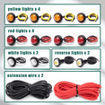 thumbnail image 5 of YNERC Universal ATV UTV SXS Turn Signal kit Street Legal Kit with Rocker Switch Turn Signal Light Horn Flash Kit with Relay Fuse Wire for ROV ATV Golf SXS Car Compatible with Polaris and More, 5 of 6