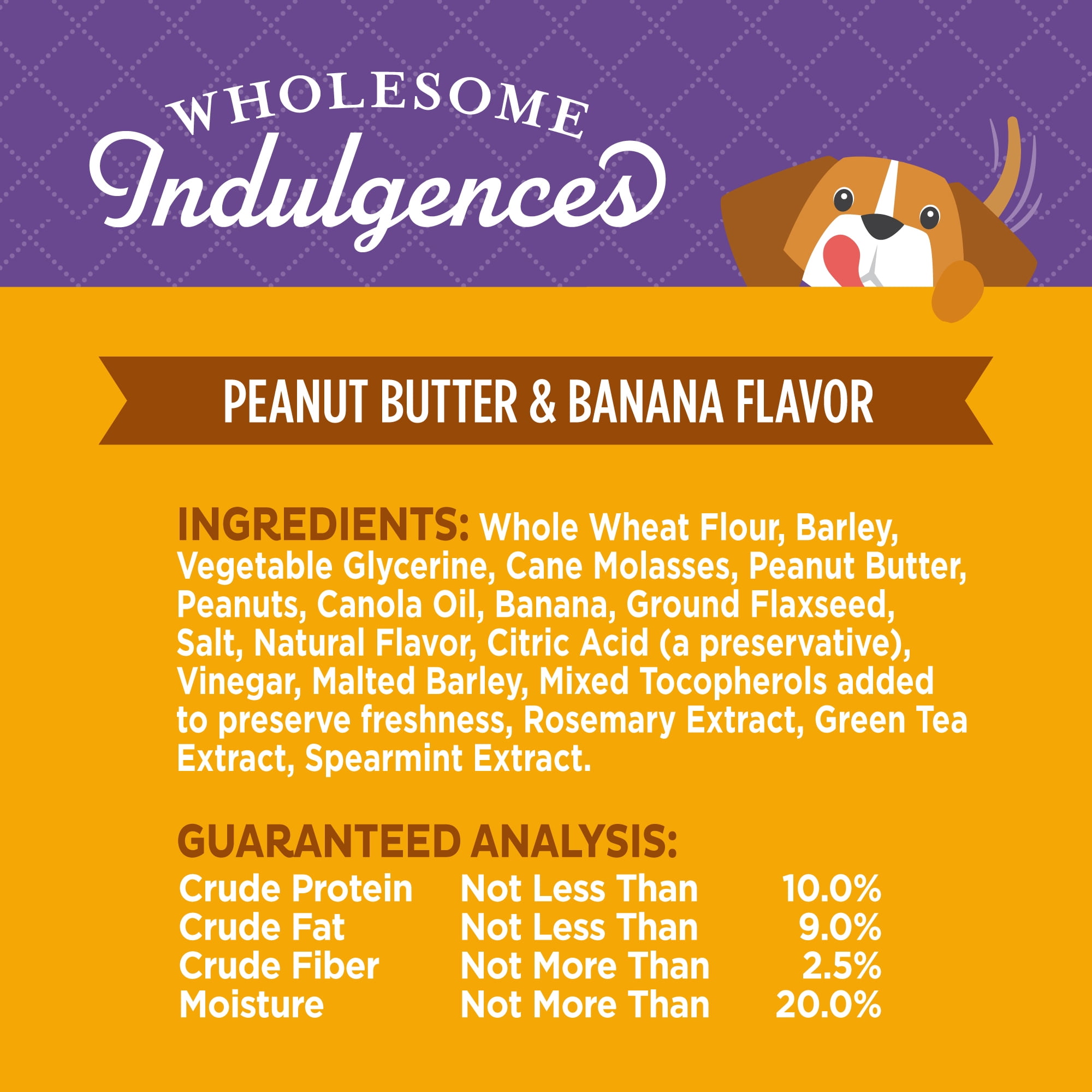 Wellness Old Mother Hubbard Wholesome Indulgences Peanut Butter & Banana Flavor Soft Dog Treats, 7oz Bag
