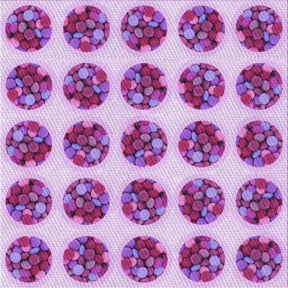 Ahgly Company Machine Washable Indoor Square Transitional Magenta Pink Area Rugs, 4' Square