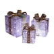 thumbnail image 4 of 3 cajas de regalo iluminadas para Navidad, decoraciones navideñas decorativas brillantes para plata y oro, 4 of 9