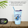 thumbnail image 3 of Lilo and Stitch Thirsty Varsity 32oz Plastic Tumbler with Lid Straw, 3 of 6
