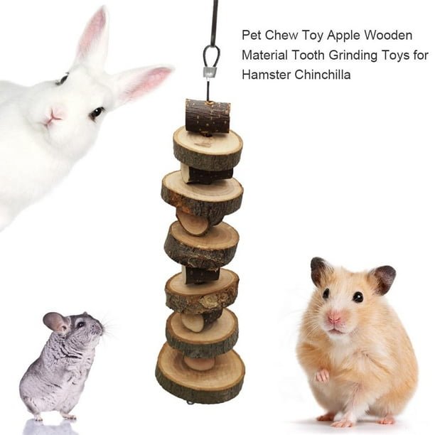 Pet Chew Toy Apple Wooden Material Tooth Grinding Toys for Hamster