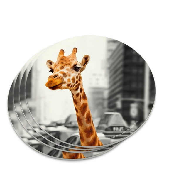 Giraffe in Taxi Novelty Coaster Set