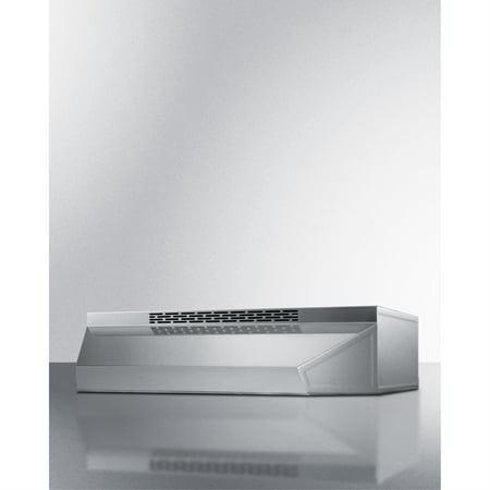 36  ADA compliant ductless range hood in stainless steel with remote wall switch