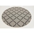 thumbnail image 3 of Unique Loom Outdoor Trellis Collection Area Rug - Raised Trellis (6' Round Gray/Silver), 3 of 6